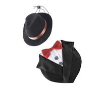 Lilinzhi Ensemble de vêtements formels pour chien avec nœud papillon et collier en composant, idéal pour les fêtes, les séances photo, les mariages, les animaux domestiques