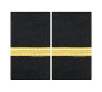 Lilinzhi Épaulettes de capitaine dorées pour uniformes de gardes de sécurité, accessoires faciles à attacher, épaulettes brodées pour uniforme d'entraînement, z, taille unique