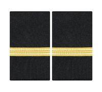 Lilinzhi Épaulettes de capitaine dorées pour uniformes de gardes de sécurité, accessoires faciles à attacher, épaulettes brodées pour uniforme d'entraînement, -, taille unique