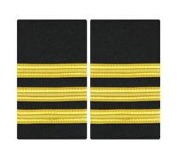 Lilinzhi Épaulettes de capitaine dorées pour uniformes de gardes de sécurité, accessoires faciles à attacher, épaulettes brodées pour uniforme d'entraînement, x, taille unique