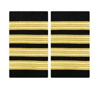Lilinzhi Épaulettes de capitaine dorées pour uniformes de gardes de sécurité, accessoires faciles à attacher, épaulettes brodées pour uniforme d'entraînement, NN, taille unique