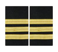 Lilinzhi Épaulettes de capitaine dorées pour uniformes de gardes de sécurité, accessoires faciles à attacher, épaulettes brodées pour uniforme d'entraînement, mm., taille unique