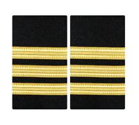 Lilinzhi Épaulettes de capitaine dorées pour uniformes de gardes de sécurité, accessoires faciles à attacher, épaulettes brodées pour uniforme d'entraînement, CC, taille unique