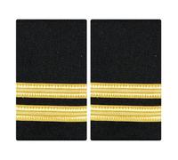 Lilinzhi Épaulettes de capitaine dorées pour uniformes de gardes de sécurité, accessoires faciles à attacher, épaulettes brodées pour uniforme d'entraînement, AA, taille unique