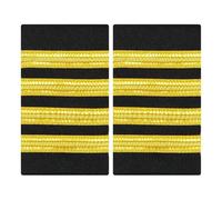 Lilinzhi Épaulettes de capitaine dorées pour uniformes de gardes de sécurité, accessoires faciles à attacher, épaulettes brodées pour uniforme d'entraînement, Y, taille unique