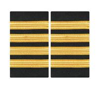Lilinzhi Épaulettes de capitaine dorées pour uniformes de gardes de sécurité, accessoires faciles à attacher, épaulettes brodées pour uniforme d'entraînement, JJ, taille unique