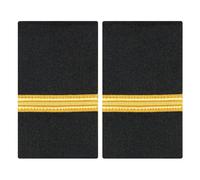 Lilinzhi Épaulettes de capitaine dorées pour uniformes de gardes de sécurité, accessoires faciles à attacher, épaulettes brodées pour uniforme d'entraînement, GG., taille unique