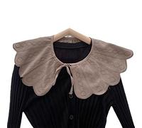 Lilinzhi Foulard à faux col pour femme - Motif géométrique torsadé - Châle - Capelet - Faux chemisier, a, Taille unique