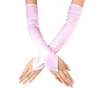 Lilinzhi Gants de bal de fin d'année, de scène, de fête, costume pour femme, événement formel, gants sans doigts, fsd, taille unique