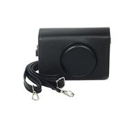 Lilinzhi Housse de protection pour appareil photo - Sac de rangement en cuir - Texture noir/marron - Pour appareils photo MS200 - Pochettes rétro portables