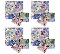 Lilinzhi Mouchoir à motif floral pour femme, poche de mariage pour marié, cadeaux de mariage, mouchoirs floraux, Motif quatre, taille unique