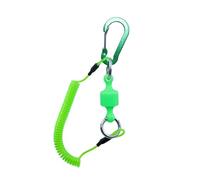 Lilinzhi Mousqueton en métal avec cordon élastique de 100 cm pour outil de pêche, sécurité et attraction automatique