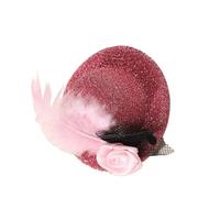 Lilinzhi Petit chapeau bibi avec pince à cheveux pour filles sur le thème victorien - Accessoire pour cheveux tendance - Chapeau élégant