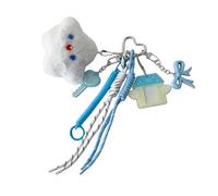 Lilinzhi Porte-clés en corde tressée - Décoration de sac à main - Porte-clés de voiture tendance - Accessoire de sac à dos - Pendentif pour sac à main - Ornement à suspendre, a02