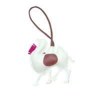 Lilinzhi Porte-clés en cuir synthétique fabriqué à la main en forme d'animal vintage souvenir culturel pour sacs, clés, voiture, cadeau décoratif en cuir PU, vert clair, taille unique