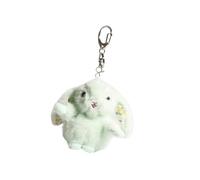 Lilinzhi Porte-clés lapin en peluche délicat à suspendre - Joli pendentif - Figurine tendance pour enfants et adolescents - Décoration de sac tendance, vert clair, taille unique