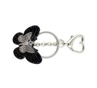 Lilinzhi Porte-clés papillon en acrylique - Décoration mignonne - Porte-clés de dessin animé - Pour tout événement, Noir, taille unique