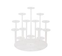 Lilinzhi Présentoir à cupcakes rond en acrylique de qualité supérieure pour bijoux, mariage, anniversaire, vacances