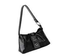 Lilinzhi Sac à main tendance sous les bras avec sangle confortable, compact, essentiel, sac à main décontracté avec fermetures éclair de qualité supérieure pour femme, Noir