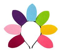 Lilinzhi - Serre-tête avec pétales de fleurs - Serre-tête d'été - Accessoire photo pour festival, mariage et anniversaire - Taille unique 56-58 cm - 1 unité