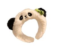 Lilinzhi Serre-tête élastique doux avec oreilles de panda, déguisement fantaisie pour enfants, adolescents et adultes en peluche