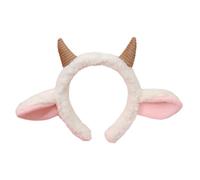 Lilinzhi Serre-tête fantaisie en peluche avec oreilles de mouton - Accessoire de cosplay - Accessoire de fête pour enfants
