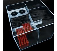 Lilinzhi Support de filtre pour aquarium en PVC pour économiser de l'espace - Organise la purification de l'eau au charbon actif - Plateau en PVC pour filtre d'aquarium