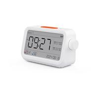 Lilinzhi Thermomètres numériques avec affichage en temps réel de la température et de l'humidité, réveil, mode calendrier pour mur, bureau, moniteur d'humidité et de température intérieure