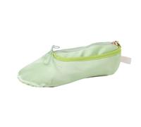 Lilinzhi Trousse à crayons unique en forme de chaussure de ballet de grande capacité, organisateur de cosmétiques, sac de rangement pratique pour stylos et maquillage, Vert, Taille unique