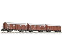 Liliput L260131 Lot de 3 wagons de marchandises Gmmhs 57 de la DB
