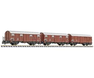 Liliput L260131 Lot de 3 wagons de marchandises Gmmhs 57 de la DB