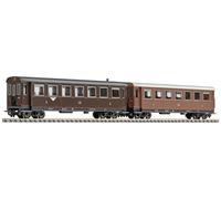 Liliput L340507 Lot de 2 voitures de voyageurs H0e B4ip/s 30 et 31, marron du chemin de fer Zillertal