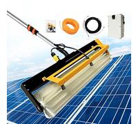 lilishangmao Brosse Électrique De Nettoyage pour Panneaux Solaires, Kit De Perche Télescopique À Eau - Brosse À Rouleau De 60 cm, Batterie 29 Ah/avec Fil, Raclette Arrière en Silicone Cordless-10m