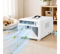 lilishangmao Climatiseur Portable De Camping 3400 BTU, Unité Compacte À Compresseur avec 3 Modes Et Puissance De 300 W, Temp. 16-32 °C, Télécommande Et Minuterie 1-12 H, pour Tente Et Camping-Car