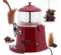 lilishangmao Machine À Chocolat Chaud Professionnelle Compacte, Chauffe-Boissons Et Distributeur À Température Réglable, pour Cafés, Bureaux, Bars À Petit-Déjeuner, avec Bac D'Égouttement 5L-Red
