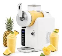 lilishangmao Machine À Granita 5 en 1 - sans Glace pour Glaces À L'italienne, Milkshakes,Granitas,Frappés Et Sorbets,Machine À Boissons Glacées De Comptoir avec Molette Rotative Et Bol De 2 L Blanc