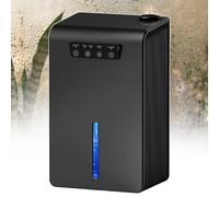 lilishangmao Mini Déshumidificateur avec Indicateur De Niveau d'eau Bas Et Éclairage 7 Couleurs, Grand Réservoir De 3,2 L, Déshumidificateur pour Contrôler L'humidité dans Les Armoires Black