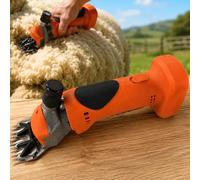 lilishangmao Nouvelle Tondeuse Électrique pour Moutons 2026,Tondeuse Rechargeable Compacte 550W avec Lames en Acier Carbone 9t/13t,Cisailles À Laine 6 Vitesses pour Moutons Et Chèvres Orange-1Battery