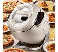 lilishangmao Robot De Cuisson Automatique Wok Électrique Intelligent - 2000 W, Grande Capacité 6 L, avec Cuve Antiadhésive Rotative À 360°, pour des Repas Plus Sains sans Les Mains