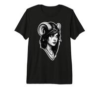 Lilith Prêtresse Déesse Bélier Sagittaire Mignon Goth Girl T-Shirt Haut de Gamme