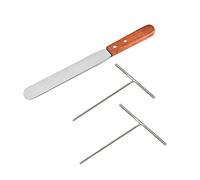 Lilithye Kit spatule et spatule en acier inoxydable - 3 pièces (12,7 cm, 17,8 cm et spatule de 30,5 cm)