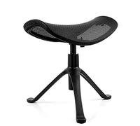 Lilithye Repose-pieds pour bureau, hauteur réglable, fonction 2 en 1, rotatif et ergonomique, repose-pieds ottoman, repose-pieds à roulettes pour la maison et le bureau (noir)