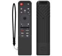 LiLiTok Coque en silicone pour LG MR25GA Magic Remote - Série 2025 OLED C5 B5 G5 M5 - Avec lanière anti-perte pour télécommande LG Smart TV - Résistant aux chocs - Noir