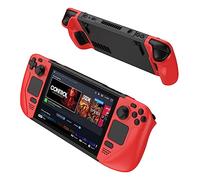 LiLiTok Etui de Protection pour Steam Deck Console, Housse de Protection Fashion Couverture Dissipation de la Chaleur Anti-Drop Protector (Rouge)