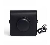 LiLiTok Étui de protection rétro en cuir PU pour appareil photo Instax Wide Evo et imprimante photo - Étui amovible avec bandoulière réglable, Noir , Rétro