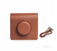 LiLiTok Étui de protection rétro en cuir PU pour appareil photo Instax Wide Evo et imprimante photo - Étui amovible avec bandoulière réglable, marron, Rétro