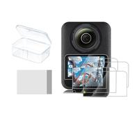 LiLiTok Lot de 4 films de protection d'écran en verre trempé pour DJI Osmo 360 9H HD - Anti-rayures et sans bulles - Résistant aux chocs