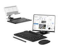 LiLiTok Pour Samsung Galaxy Z Fold 5 Fold 6 Support et souris clavier, 【QWERTY Anglais】 Clavier Bluetooth avec souris sans fil et stylet tactile pour Galaxy Z Fold 5 Fold 6 (argent)