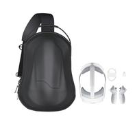 LiLiTok Sac à dos de voyage pour casque Pico 4 Ultra VR - Sac à bandoulière portable - Étui rigide pour lunettes Pico 4 Ultra VR - Contrôleur tactile, bandeau et accessoires, Noir , Décontracté