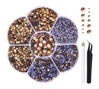 Liliume Hotfix Strass 32 Couleurs 5 Tailles SS6-SS30 Strass pour Textile DIY Artisanat 5000pcs Jaune Cristal